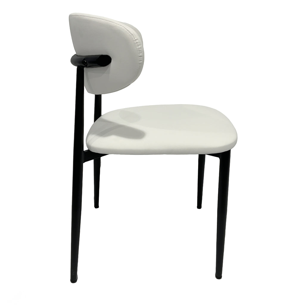 Premium Artificial Leather Dining Chair by MAPLE HOME DECORATION - Modern Minimalist Ergonomic Restaurant Chair with Sturdy Metal Frame, Ideal for UAE Homes, Hotels & Small Apartments