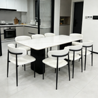 Premium Artificial Leather Dining Chair by MAPLE HOME DECORATION - Modern Minimalist Ergonomic Restaurant Chair with Sturdy Metal Frame, Ideal for UAE Homes, Hotels & Small Apartments