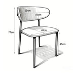 Premium Artificial Leather Dining Chair by MAPLE HOME DECORATION - Modern Minimalist Ergonomic Restaurant Chair with Sturdy Metal Frame, Ideal for UAE Homes, Hotels & Small Apartments