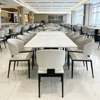 Premium Artificial Leather Dining Chair by MAPLE HOME DECORATION - Modern Minimalist Ergonomic Restaurant Chair with Sturdy Metal Frame, Ideal for UAE Homes, Hotels & Small Apartments