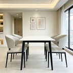 Premium Artificial Leather Dining Chair by MAPLE HOME DECORATION - Modern Minimalist Ergonomic Restaurant Chair with Sturdy Metal Frame, Ideal for UAE Homes, Hotels & Small Apartments