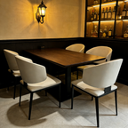 Premium Artificial Leather Dining Chair by MAPLE HOME DECORATION - Modern Minimalist Ergonomic Restaurant Chair with Sturdy Metal Frame, Ideal for UAE Homes, Hotels & Small Apartments