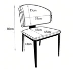 Premium Artificial Leather Dining Chair by MAPLE HOME DECORATION - Modern Minimalist Ergonomic Restaurant Chair with Sturdy Metal Frame, Ideal for UAE Homes, Hotels & Small Apartments