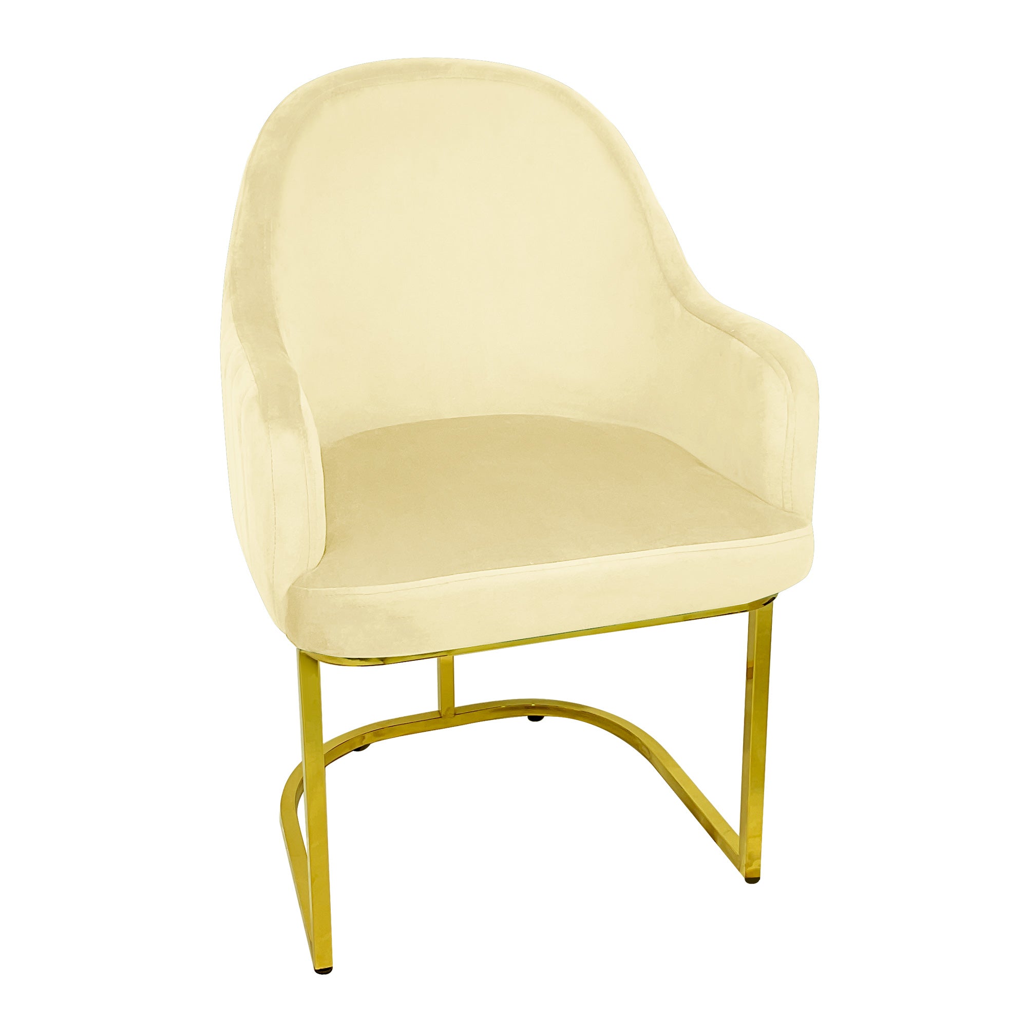Dining Chairs Velvet Cushion Seat Chair Stainless Steel Golden Legs Dining Room Chair