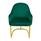 Dining Chairs Velvet Cushion Seat Chair Stainless Steel Golden Legs Dining Room Chair