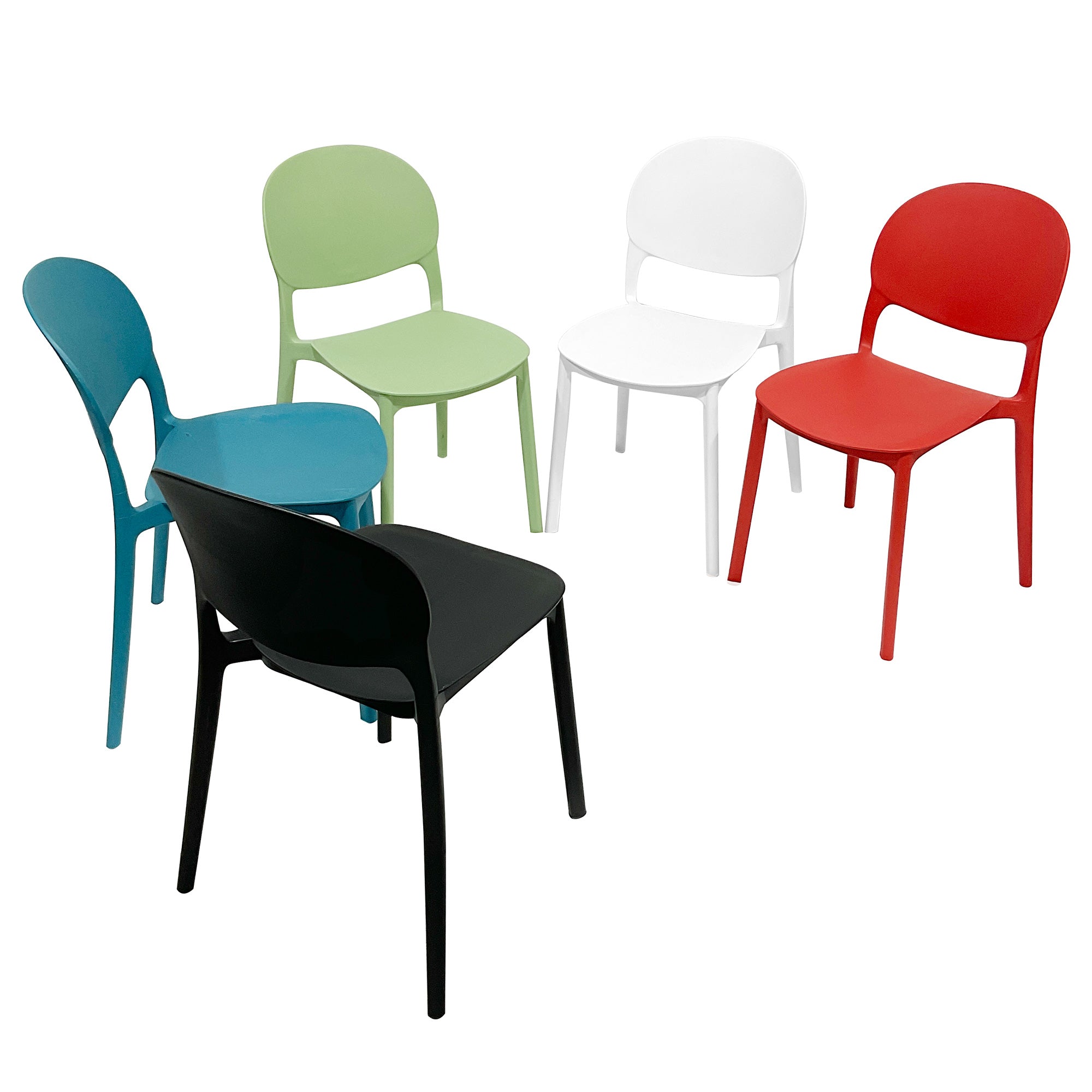 Heavy Duty Plastic Chairs Multi-Color Indoor Outdoor Seating Caf¨¦s Homes