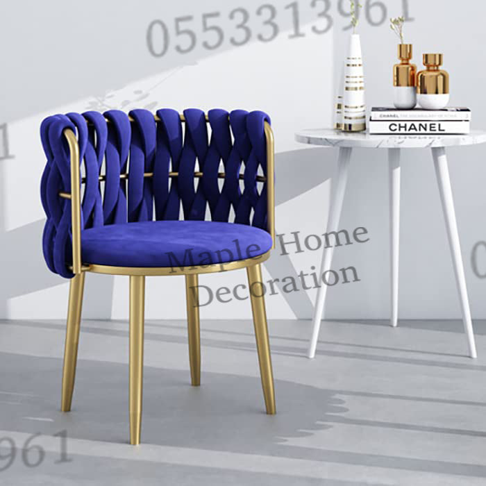 Dining Chairs Velvet Cushion Seat Chair Stainless Steel Golden Legs Dining Room Chair
