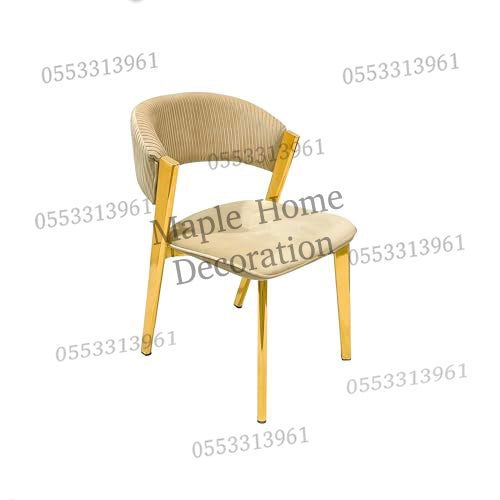 Dining Chairs Velvet Cushion Seat Chair Stainless Steel Golden Legs Dining Room Chair