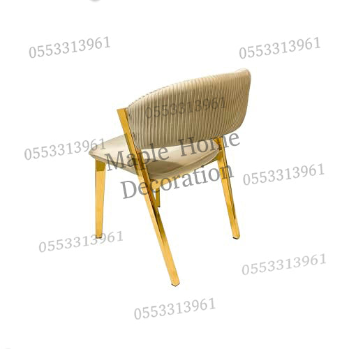 Dining Chairs Velvet Cushion Seat Chair Stainless Steel Golden Legs Dining Room Chair