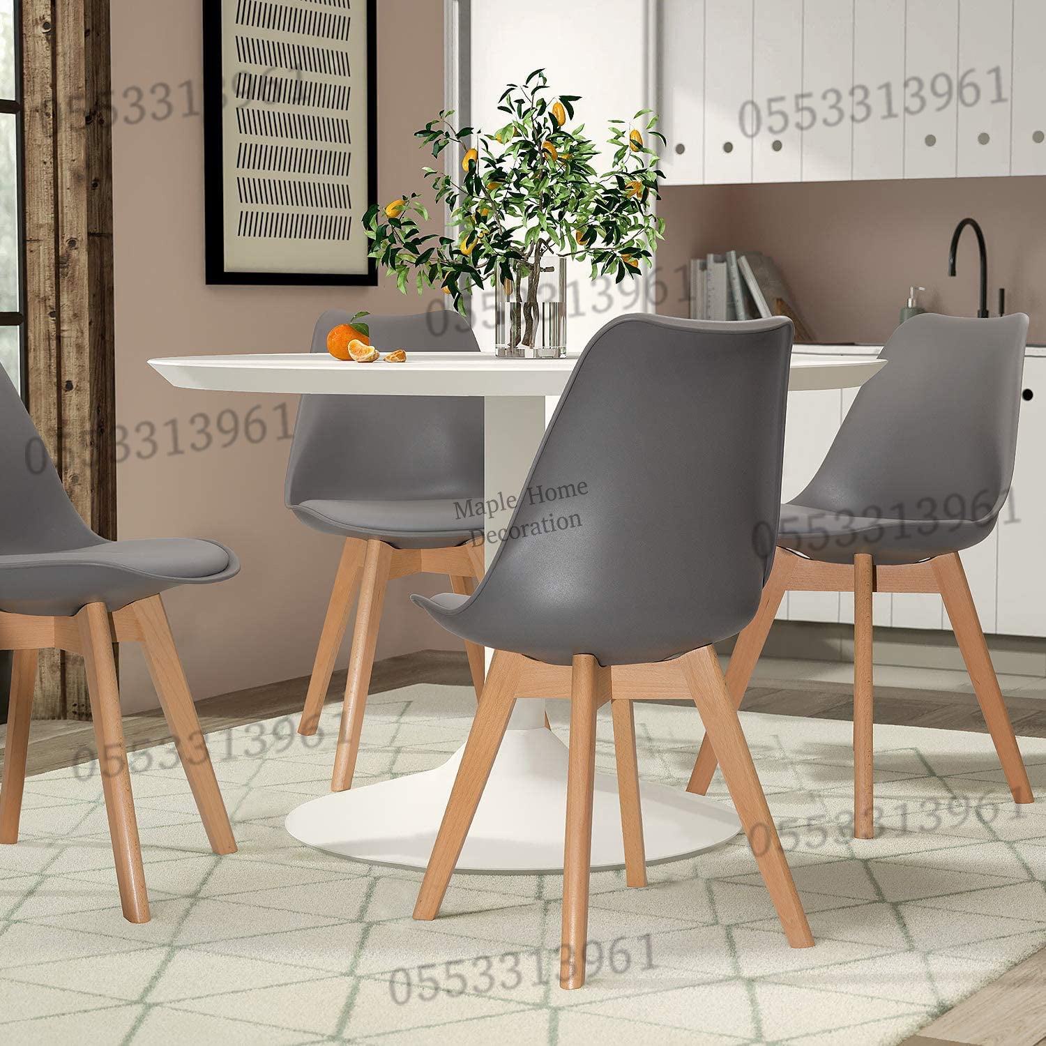 Dining Chairs Velvet Cushion Seat Chair Stainless Steel Golden Legs Dining Room Chair