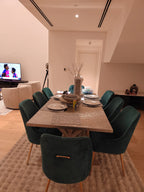 Dining Chairs Velvet Cushion Seat Chair Stainless Steel Golden Legs Dining Room Chair