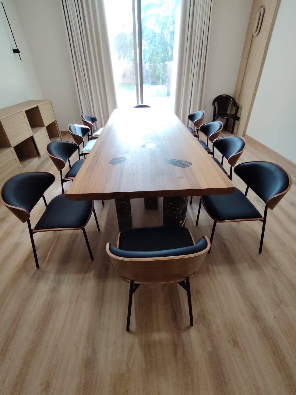 Dining Chairs Velvet Cushion Seat Chair Stainless Steel Golden Legs Dining Room Chair
