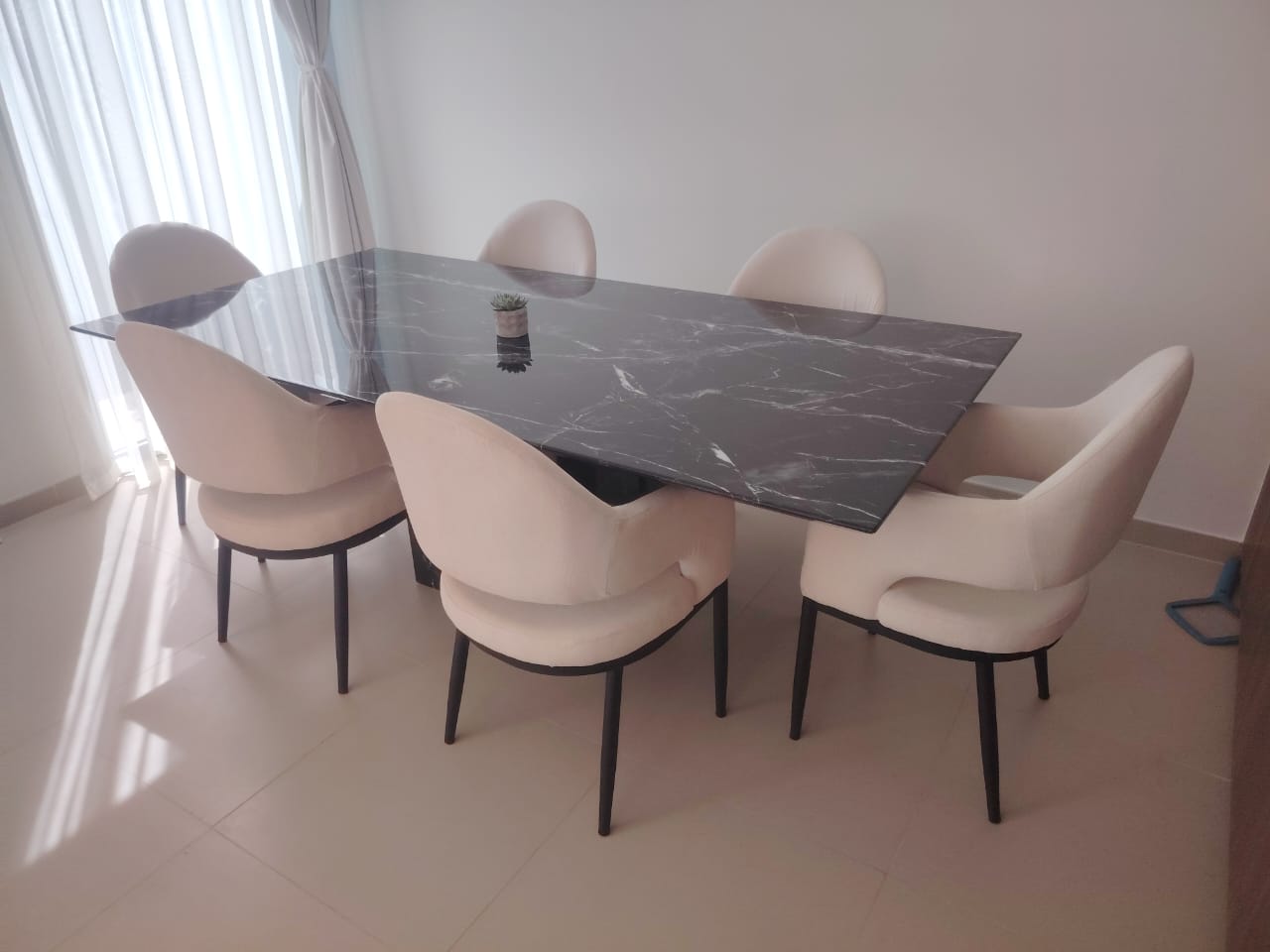 Dining Chairs Velvet Cushion Seat Chair Stainless Steel Golden Legs Dining Room Chair