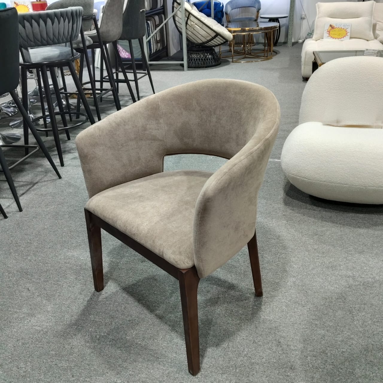 Dining Chairs Fabric Cushion Seat Restaurant Chair