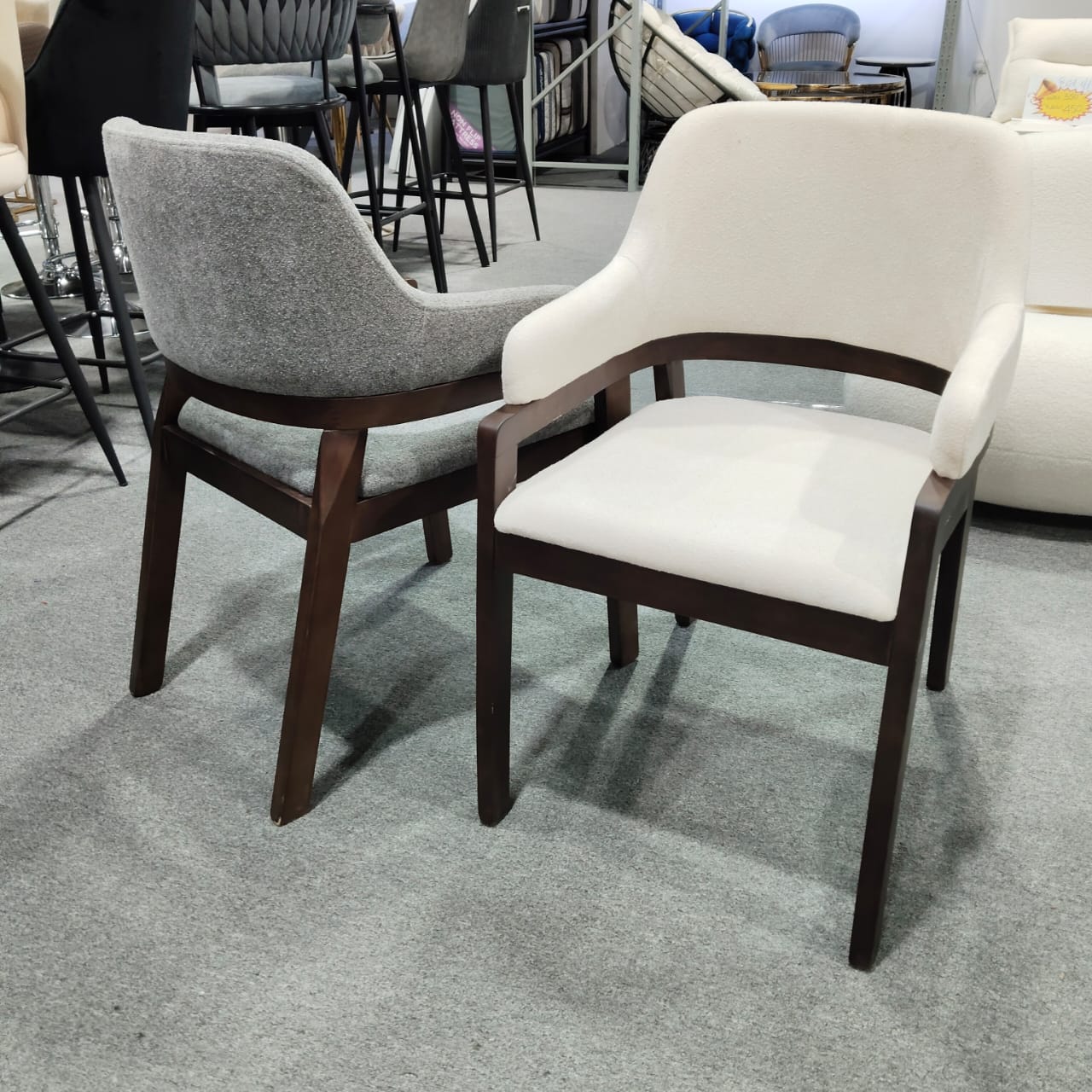 Dining Chairs Fabric Cushion Seat Restaurant Chair
