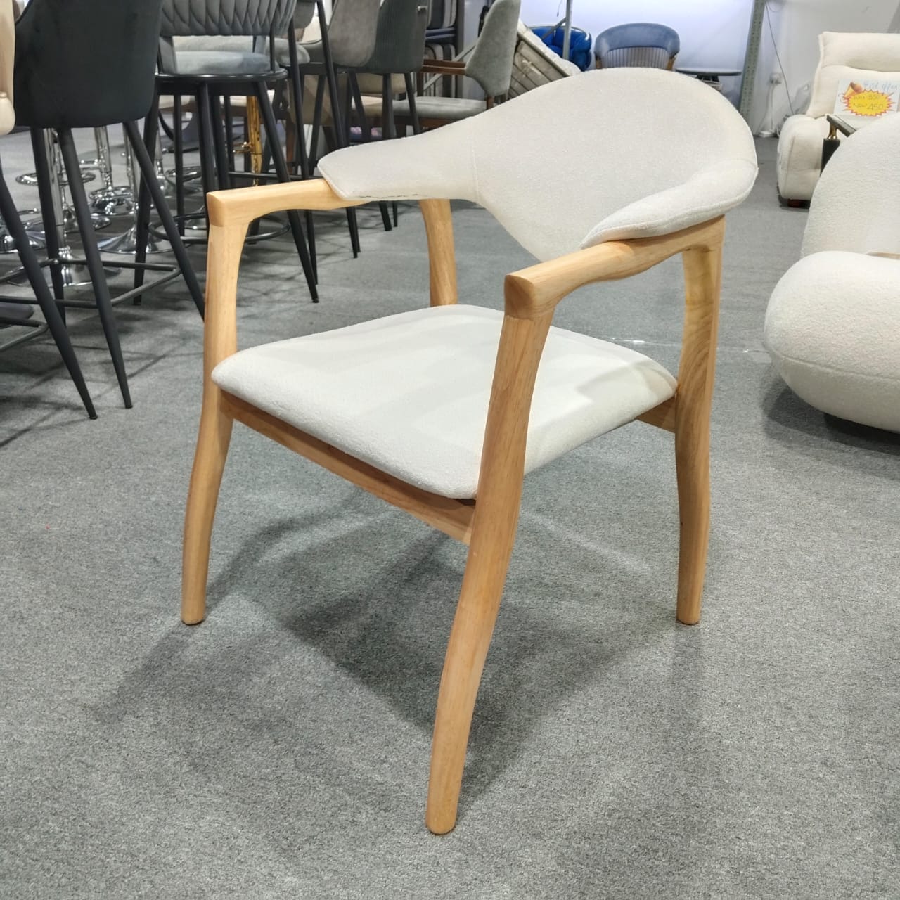 Dining Chairs Fabric Cushion Seat Restaurant Chair
