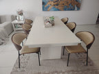 Dining Chairs Velvet Cushion Seat Chair Stainless Steel Golden Legs Dining Room Chair