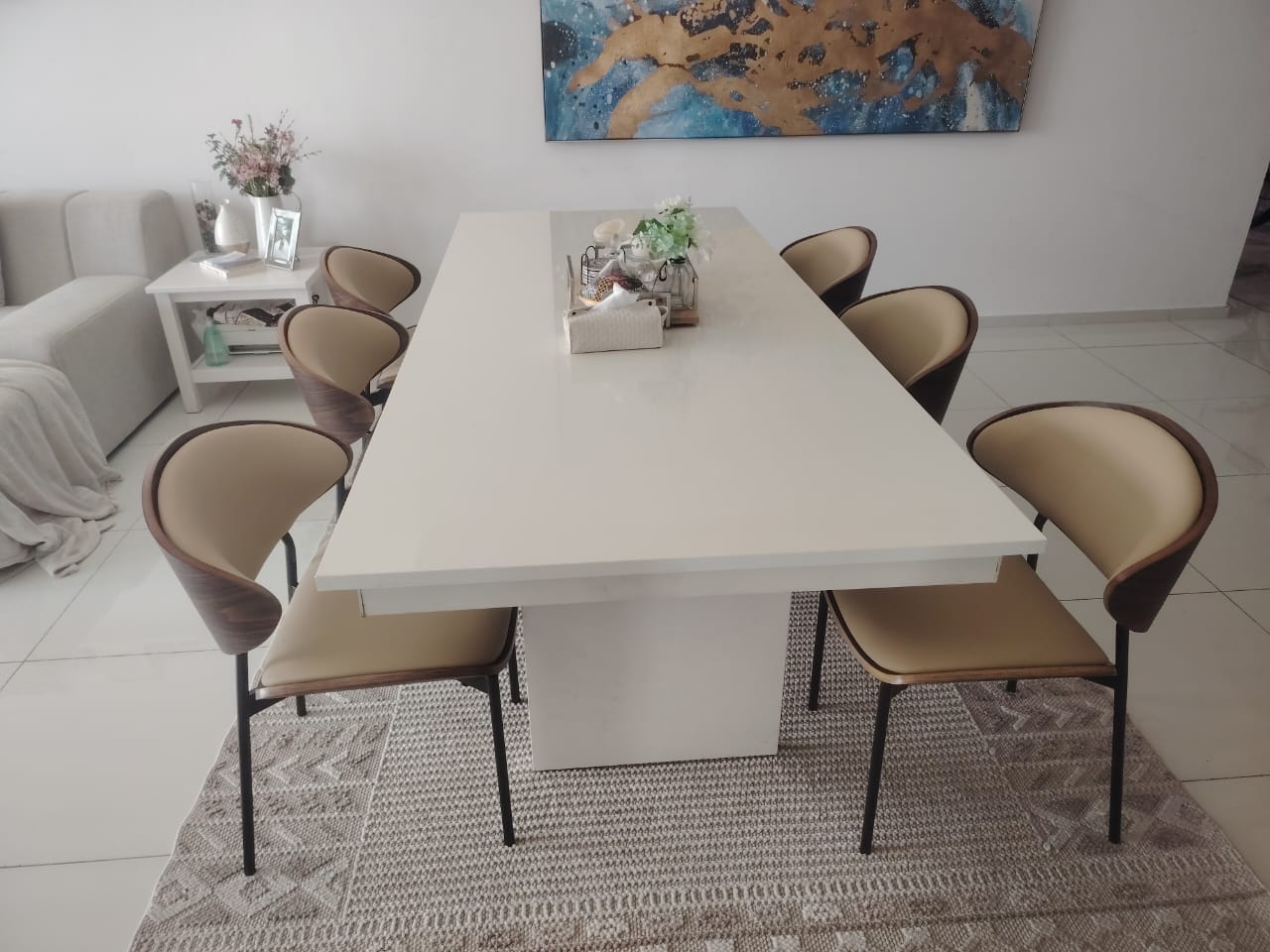 Dining Chairs Velvet Cushion Seat Chair Stainless Steel Golden Legs Dining Room Chair
