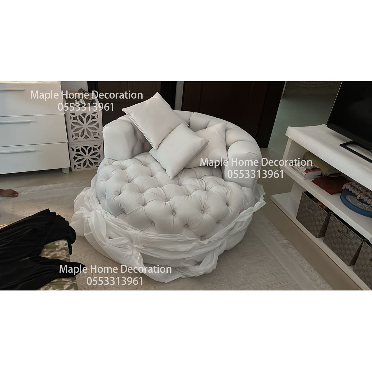 Maple Home Upholstered Sofa Set Custom Sizes & Colors,UAE-Made
