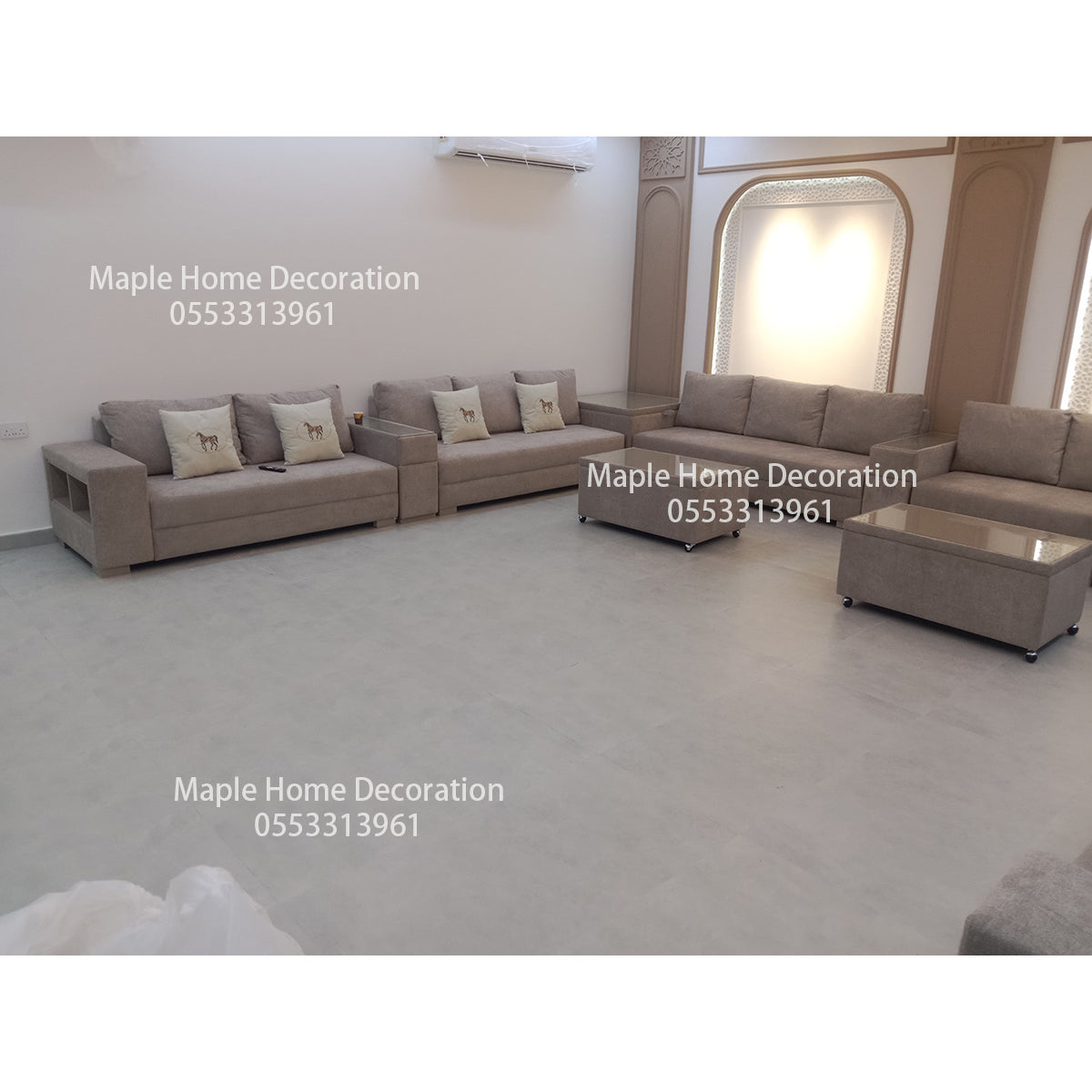 Maple Home Upholstered Sofa Set Custom Sizes & Colors,UAE-Made