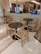 Compact Dining Table , 2-6 Seater for Home & Small Restaurants, Round 80cm, Space-Saving Design