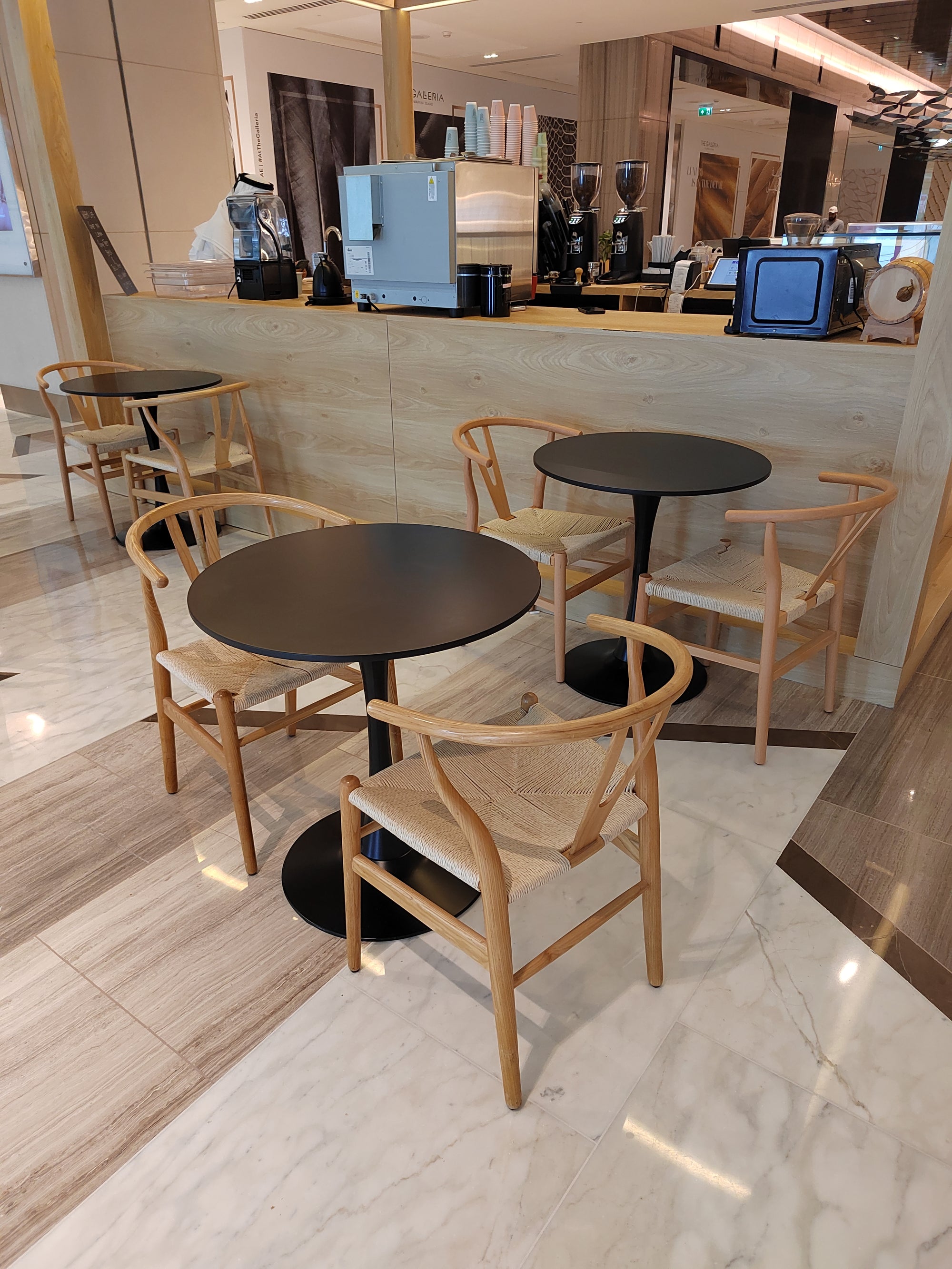 Compact Dining Table , 2-6 Seater for Home & Small Restaurants, Round 80cm, Space-Saving Design