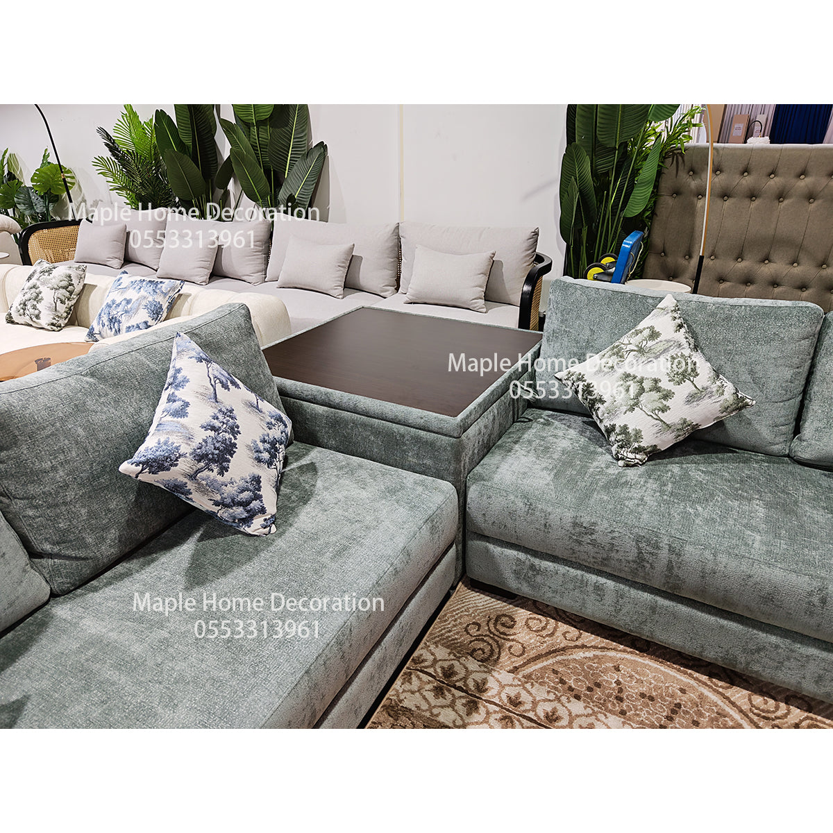 Maple Home Upholstered Sofa Set Custom Sizes & Colors,UAE-Made