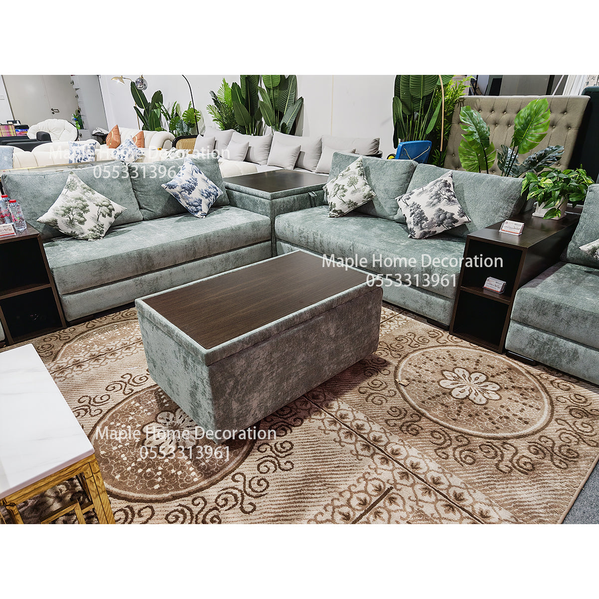 Maple Home Upholstered Sofa Set Custom Sizes & Colors,UAE-Made