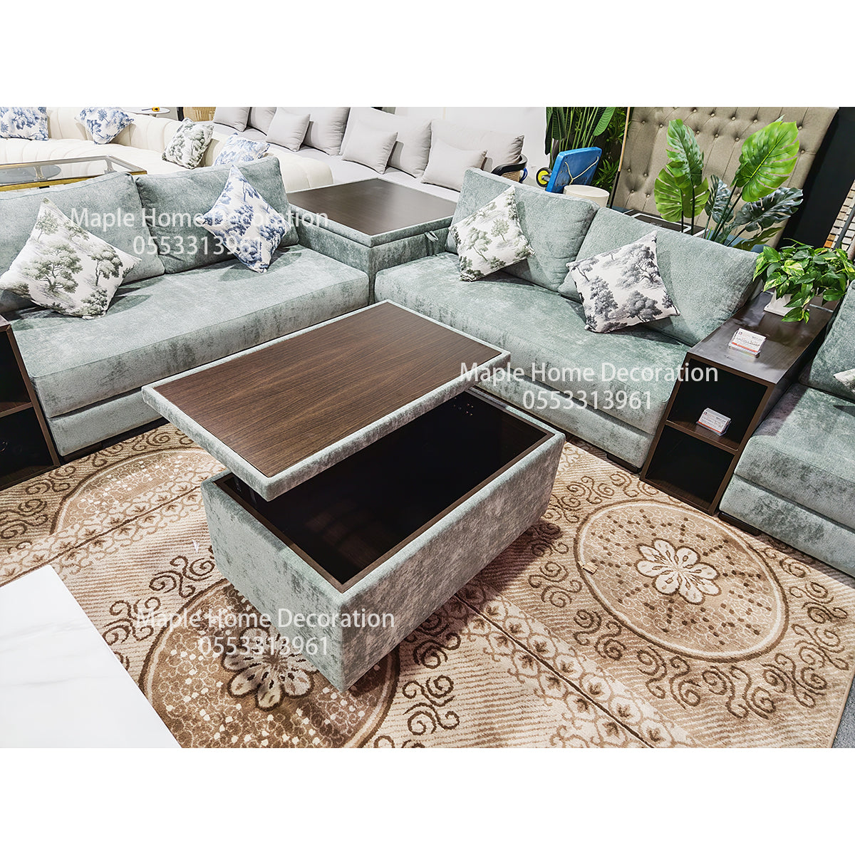 Maple Home Upholstered Sofa Set Custom Sizes & Colors,UAE-Made