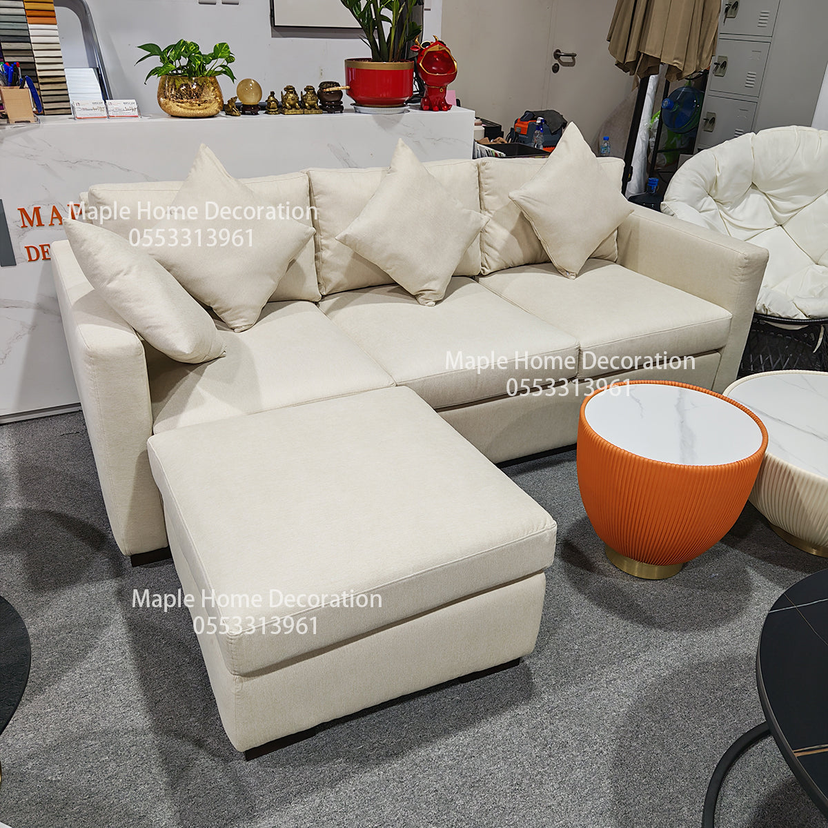 Maple Home Upholstered Sofa Set Custom Sizes & Colors,UAE-Made