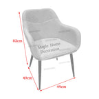 Dining Chairs Velvet Cushion Seat Chair Stainless Steel Golden Legs Dining Room Chair