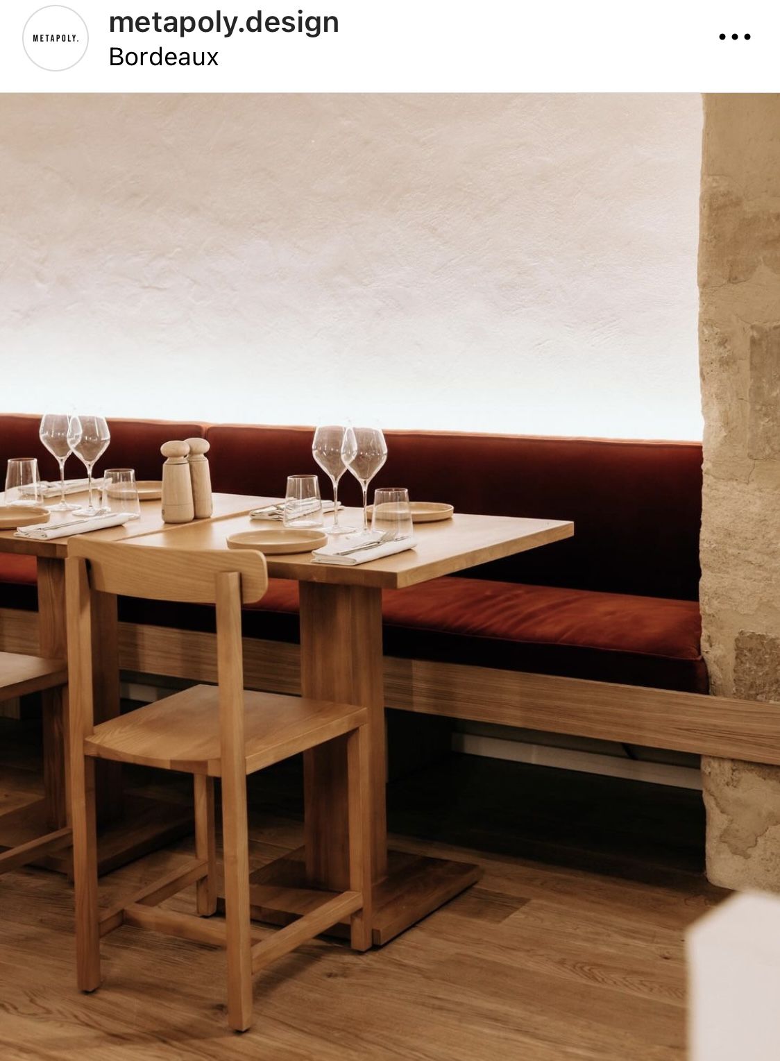 Restaurant Bench