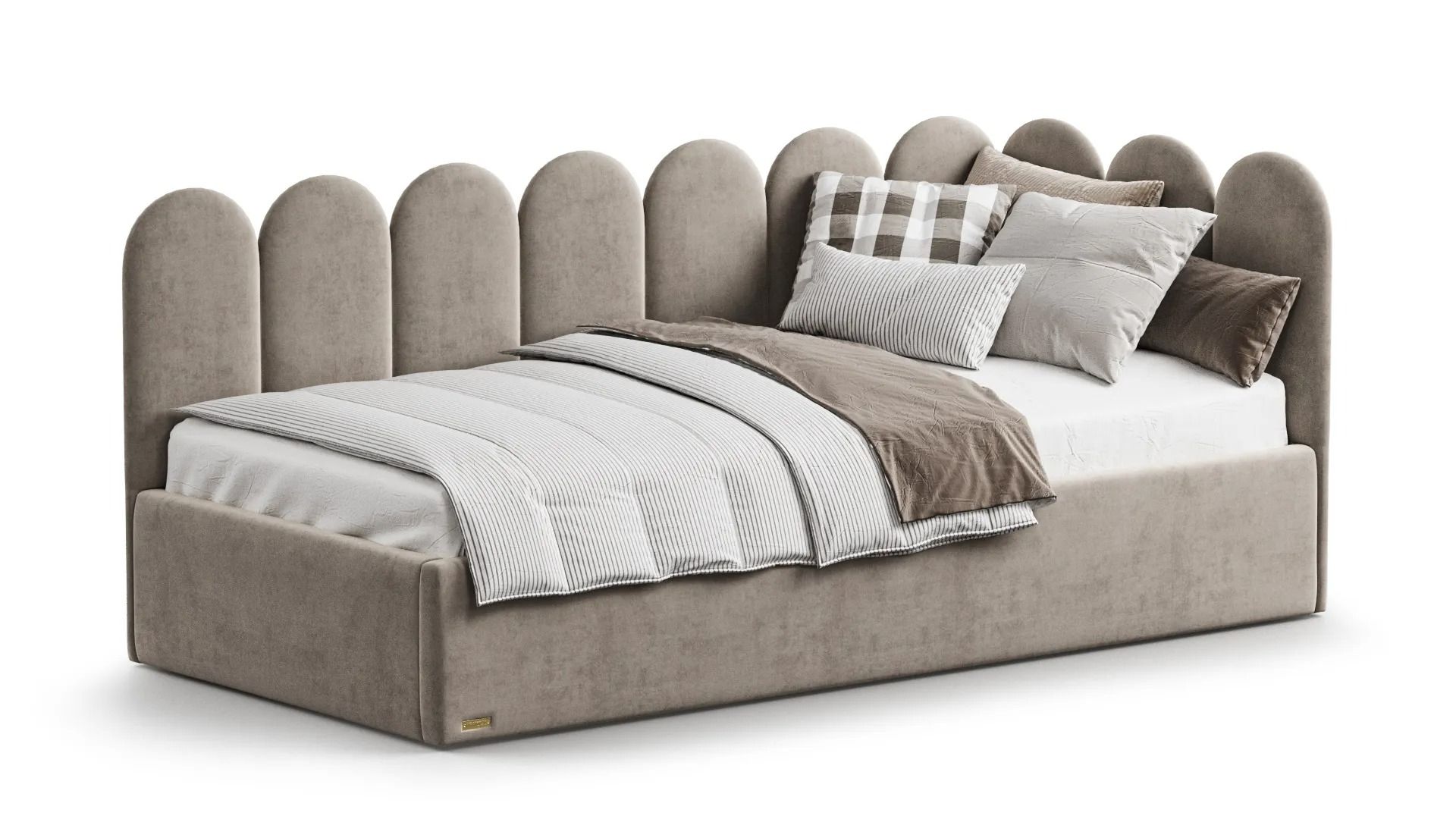 MAPLE HOME Custom Upholstered Bed Frame Modern Style with Leather/Velvet/Fabric Options