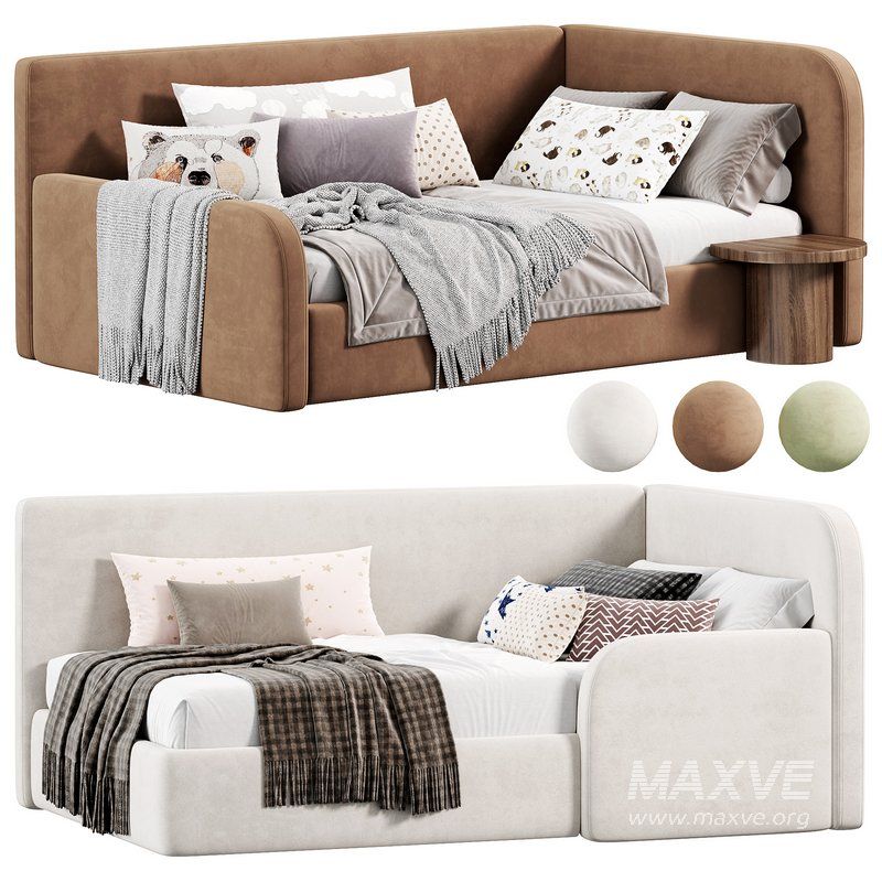 MAPLE HOME Custom Upholstered Bed Frame Modern Style with Leather/Velvet/Fabric Options