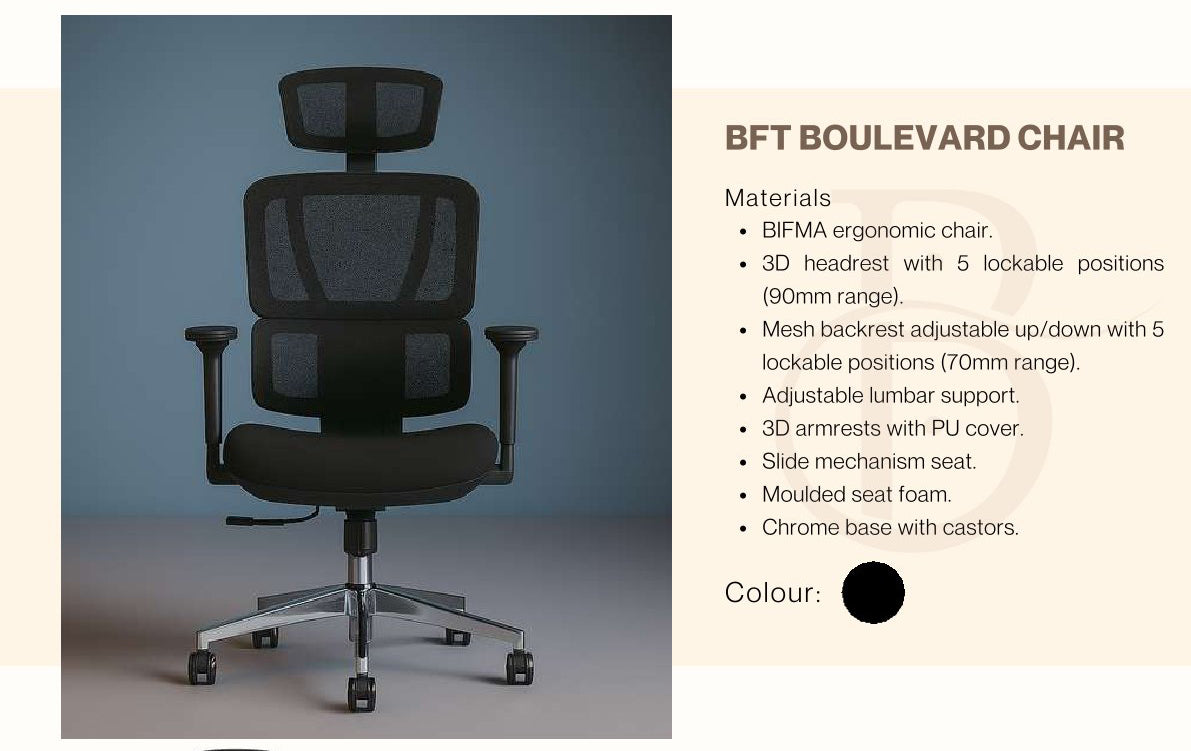 Office Chair-BFT BOULEVARD BK HB