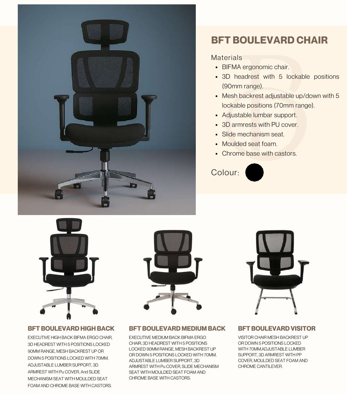 Office Chair-BFT BOULEVARD BK MB