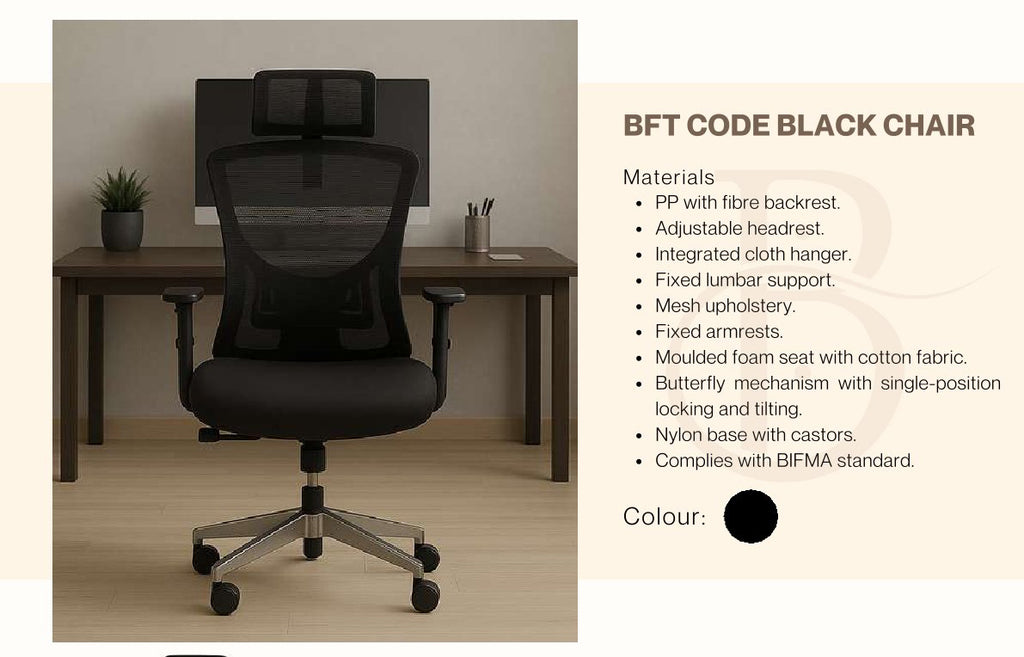 Office Chair-BFT CODE BLACK HB