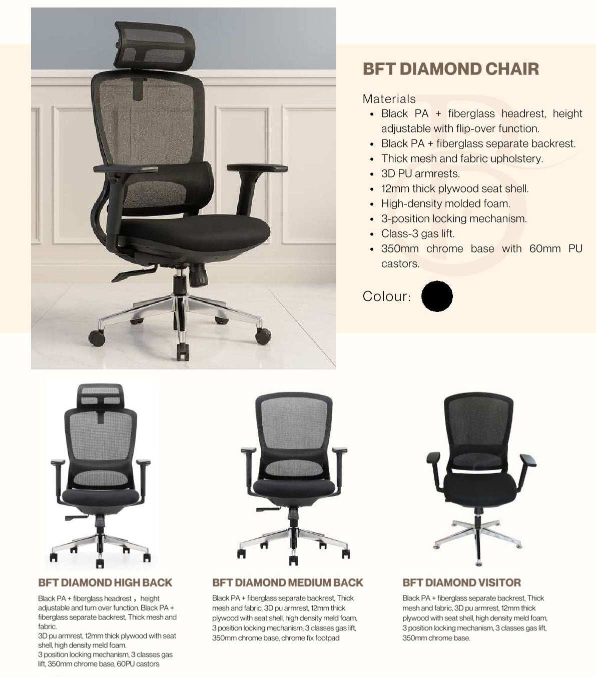 Office Chair-BFT DIAMOND MB BK