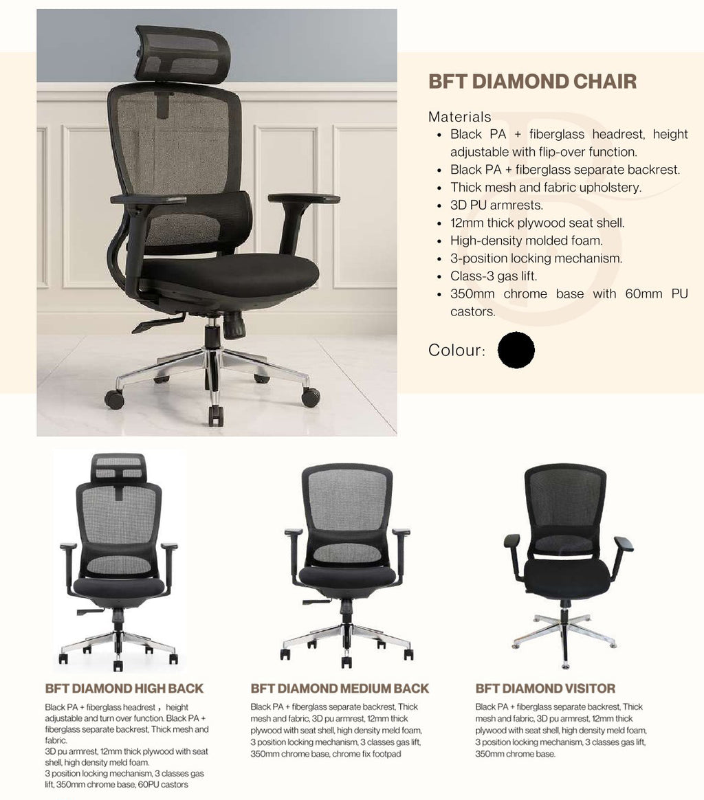 Office Chair-BFT DIAMOND HB BK