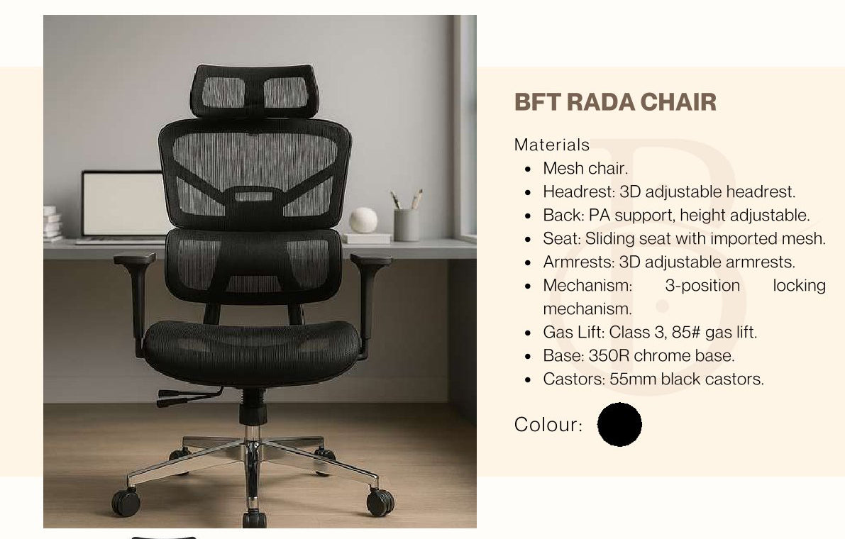 Office Chair-BFT RADA BK HB