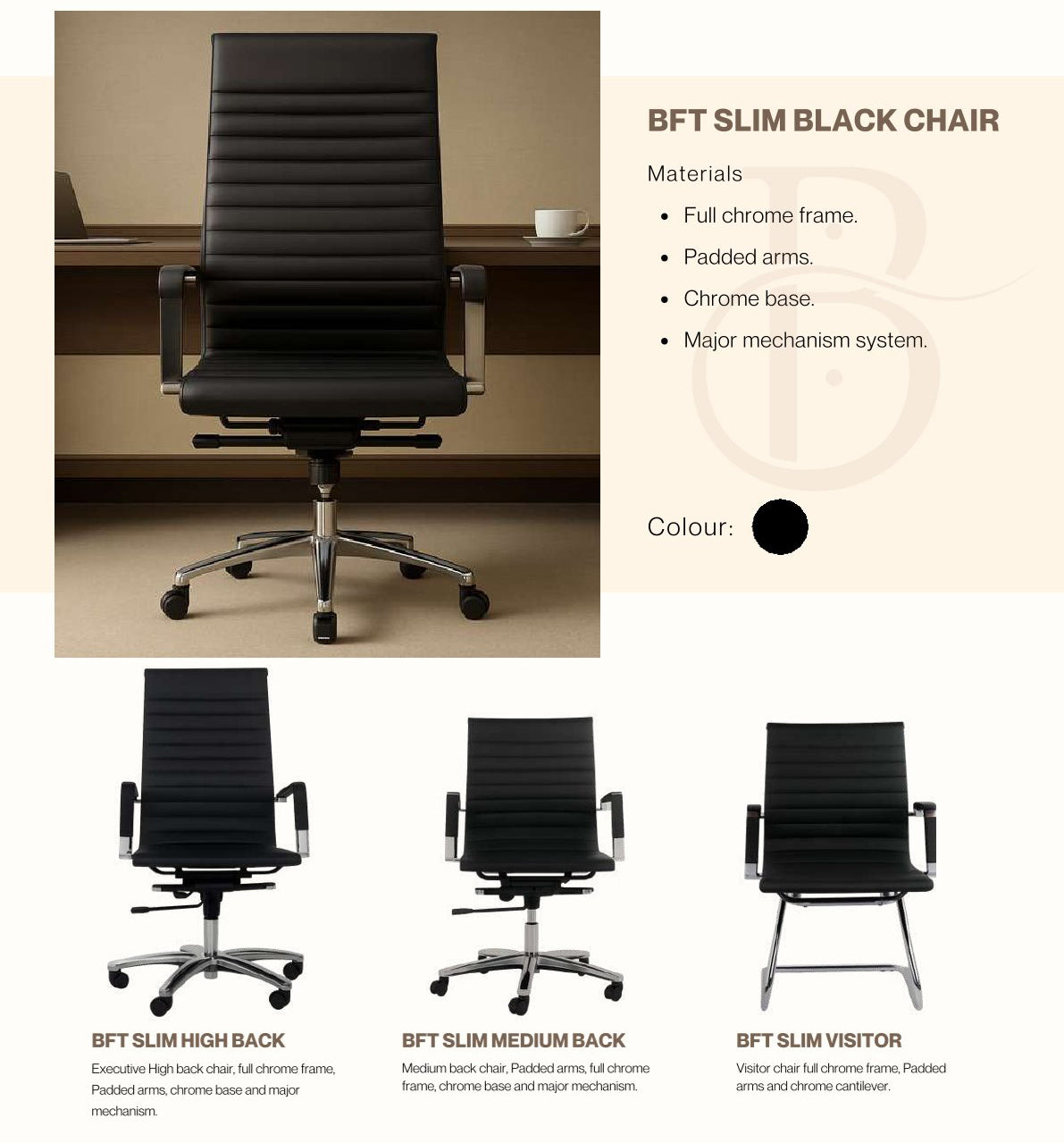 Office Chair-BFT SLIM BK VC