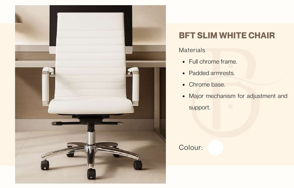 Office Chair-BFT SLIM WHITE HB