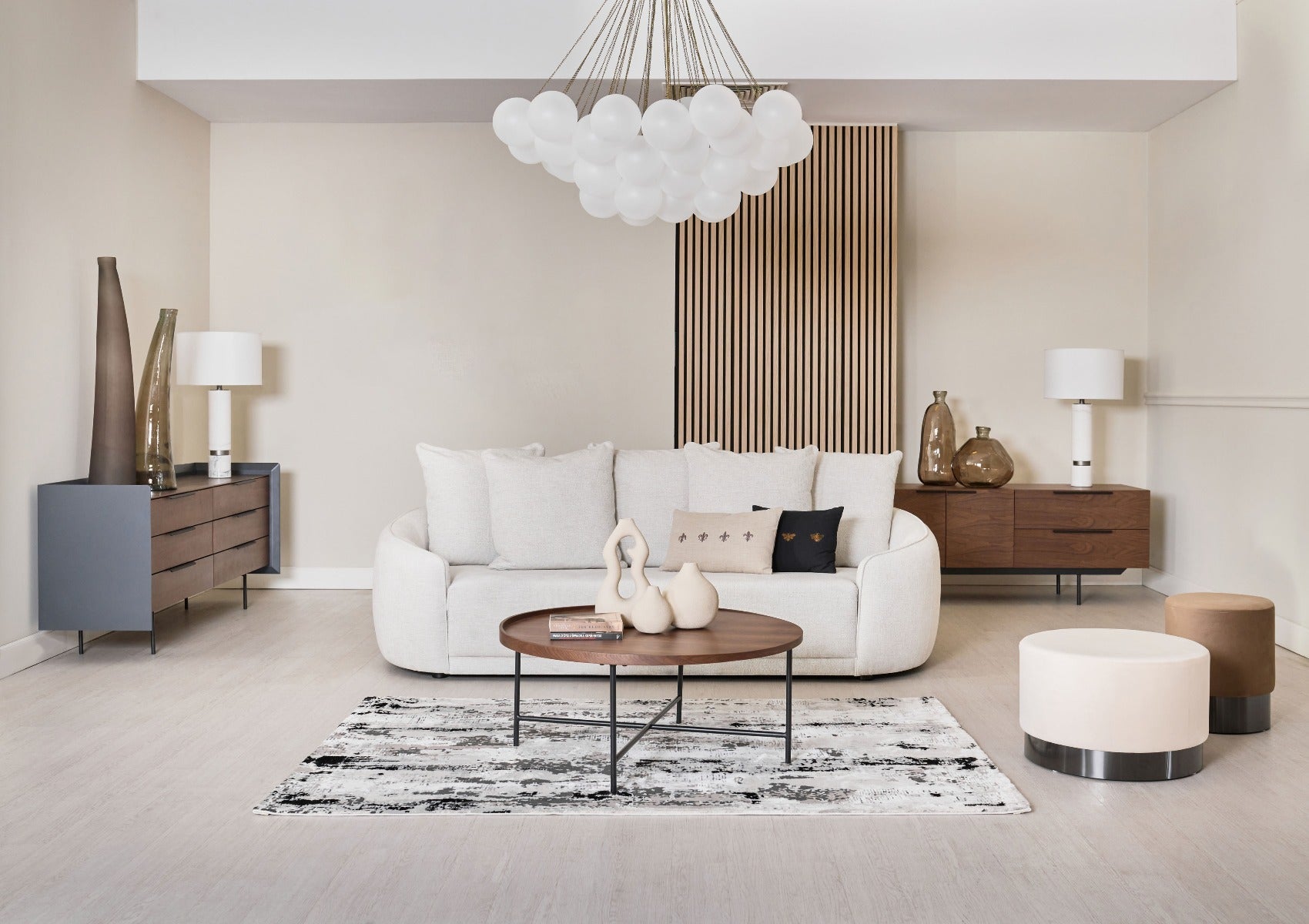 Custom Barrel-Shaped Ottoman-Stylish Sofa Companion with Storage/Standard Options & Premium Fabric Choices