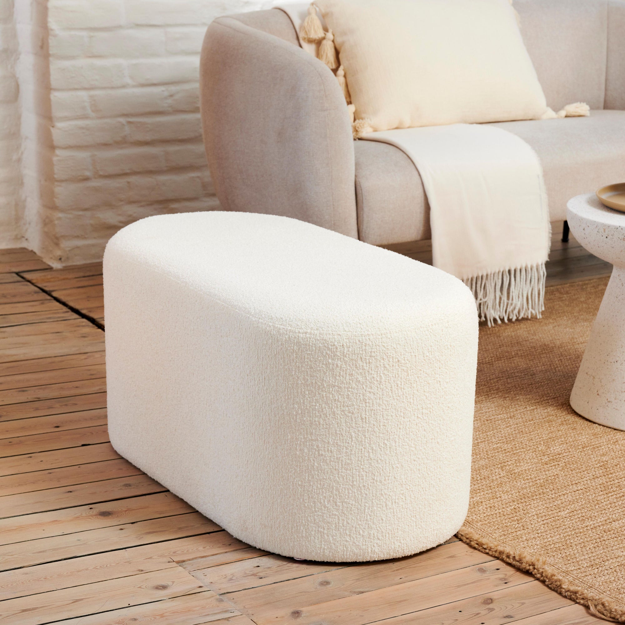 Custom Barrel-Shaped Ottoman-Stylish Sofa Companion with Storage/Standard Options & Premium Fabric Choices