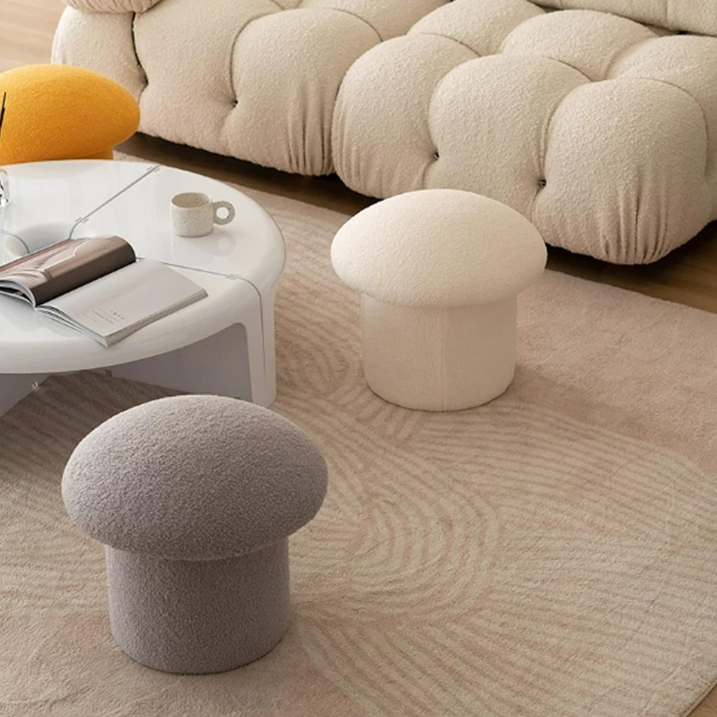 Custom Barrel-Shaped Ottoman-Stylish Sofa Companion with Storage/Standard Options & Premium Fabric Choices