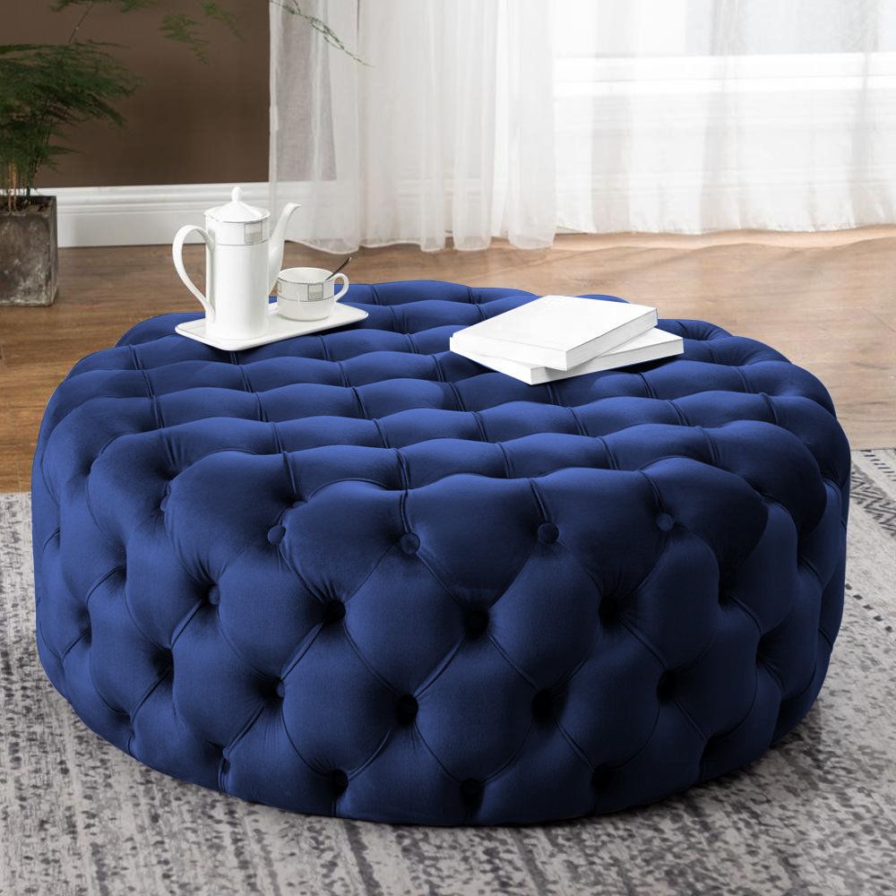 Custom Barrel-Shaped Ottoman-Stylish Sofa Companion with Storage/Standard Options & Premium Fabric Choices