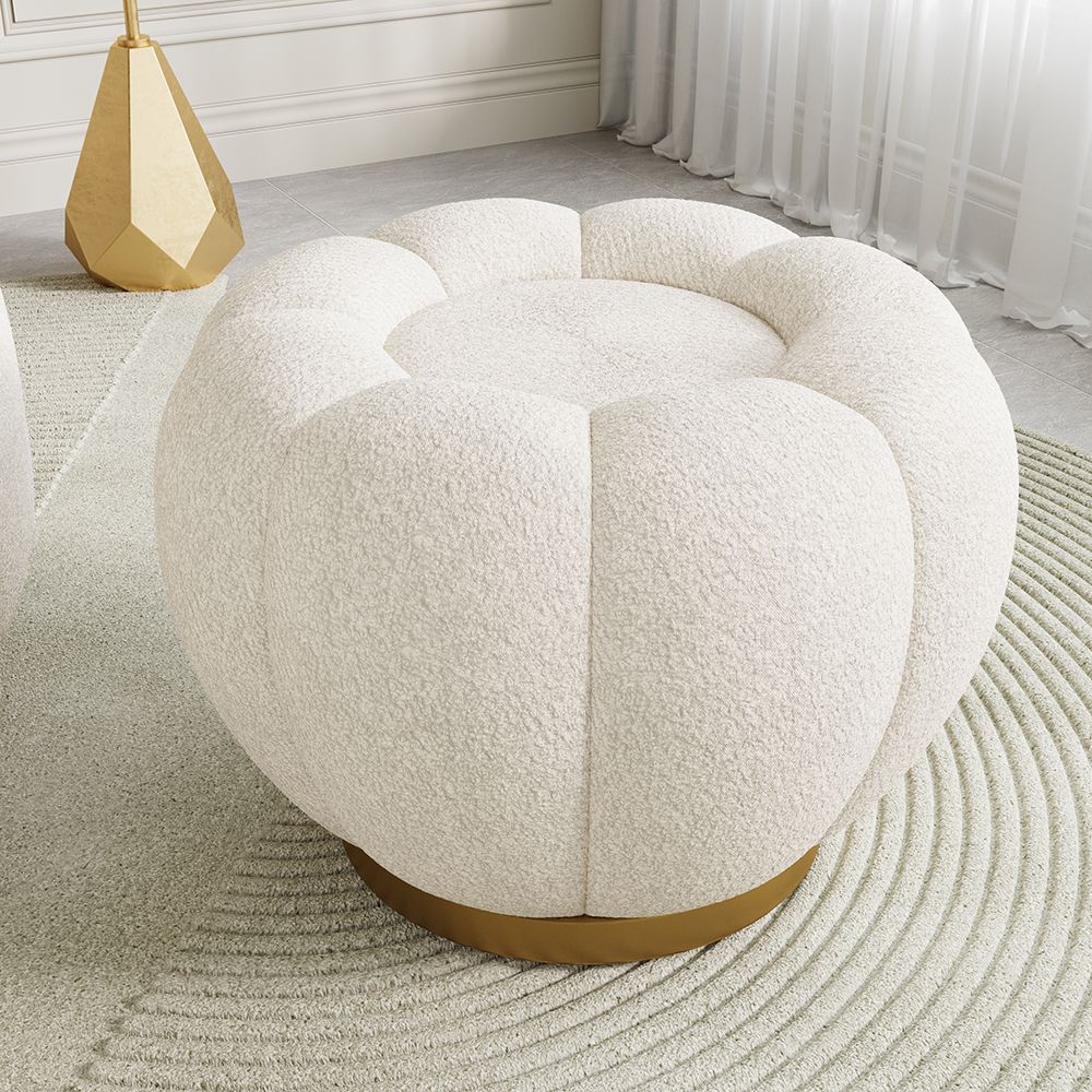 Custom Barrel-Shaped Ottoman-Stylish Sofa Companion with Storage/Standard Options & Premium Fabric Choices