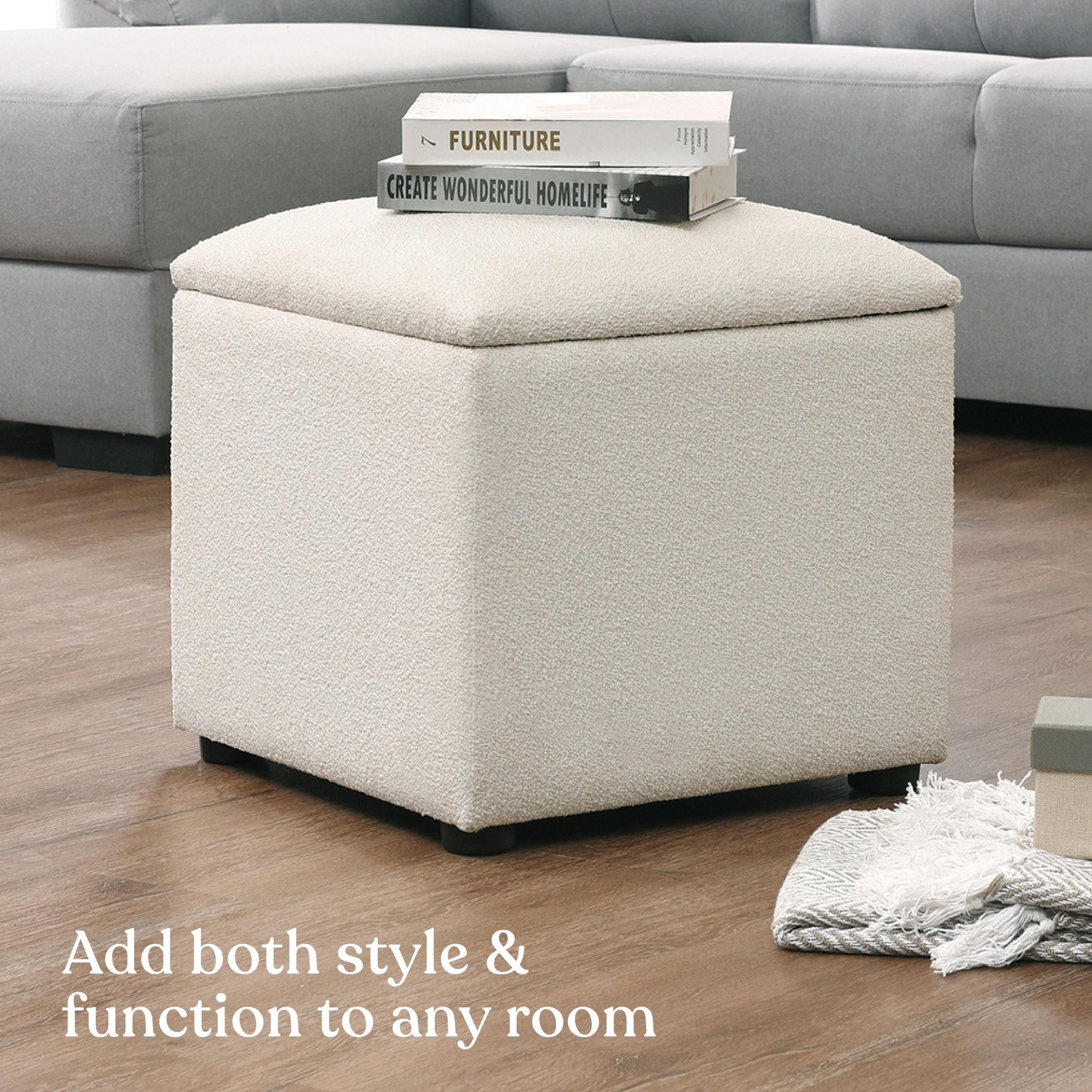 Custom Barrel-Shaped Ottoman-Stylish Sofa Companion with Storage/Standard Options & Premium Fabric Choices
