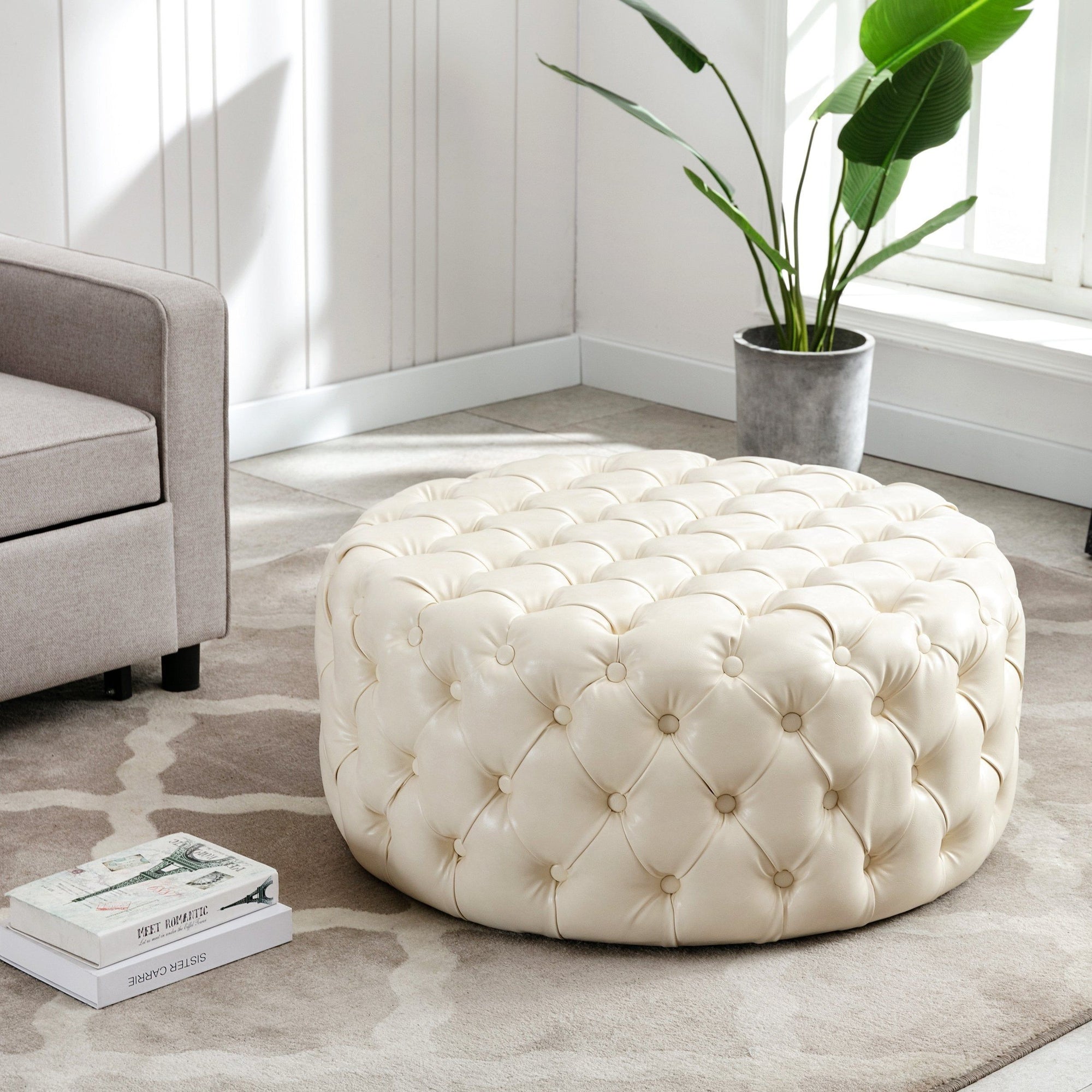 Custom Barrel-Shaped Ottoman-Stylish Sofa Companion with Storage/Standard Options & Premium Fabric Choices