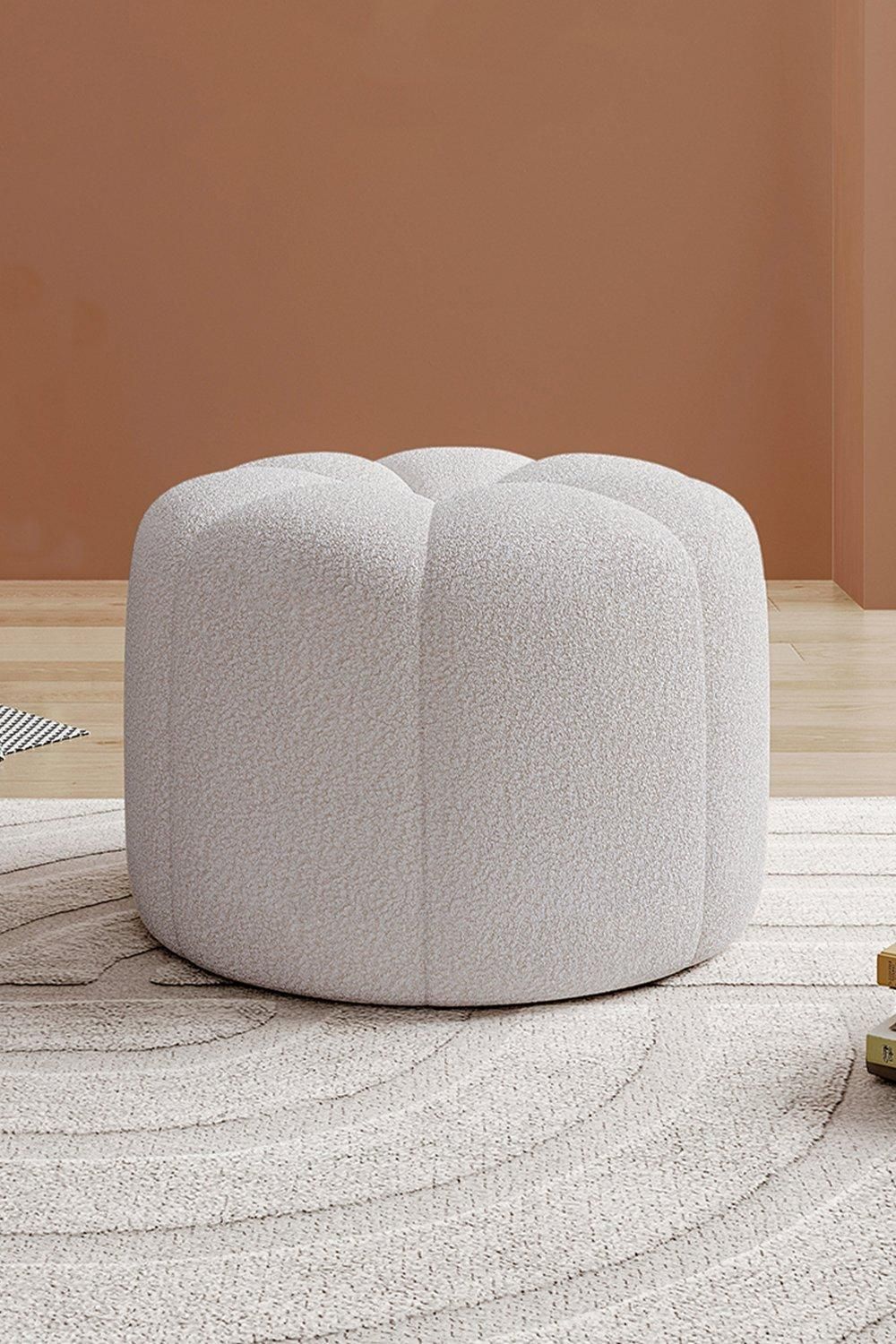 Custom Barrel-Shaped Ottoman-Stylish Sofa Companion with Storage/Standard Options & Premium Fabric Choices